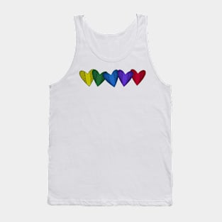 Lots of love rainbow hearts Tank Top